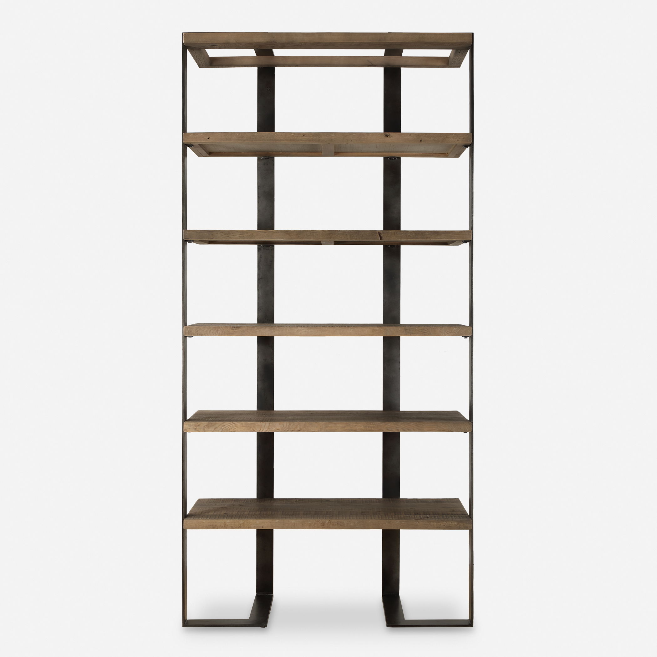 Felix Reclaimed Oak Etagere, Furniture by Uttermost, 44" width x 90" height x 20" depth View 1