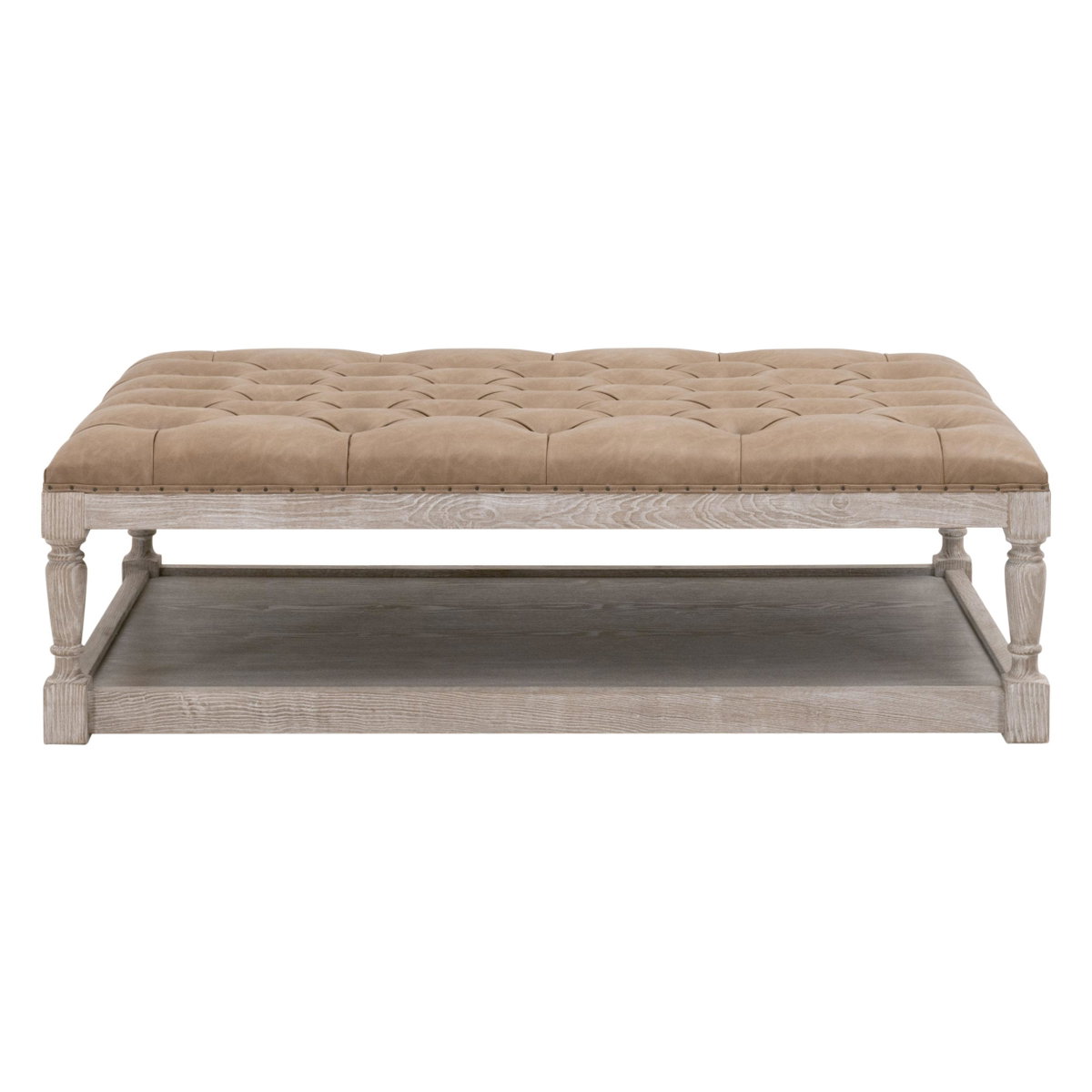 Townsend Tufted Upholstered Rectangle Coffee Table, by Essentials for Living, 54" width x 17.75" height x 33.75" depth View 1