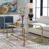Katina Gold Leaf Coffee Table, by Uttermost, 46.62" width x 20.75" height x 28.37" depth thumbnail 2