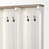 Fairview IV 61L x 17W White And Brown Wood With Storage Hall Tree, Entry & Hallway by Mercana, 61" length x 18" width x 76" height thumbnail 10