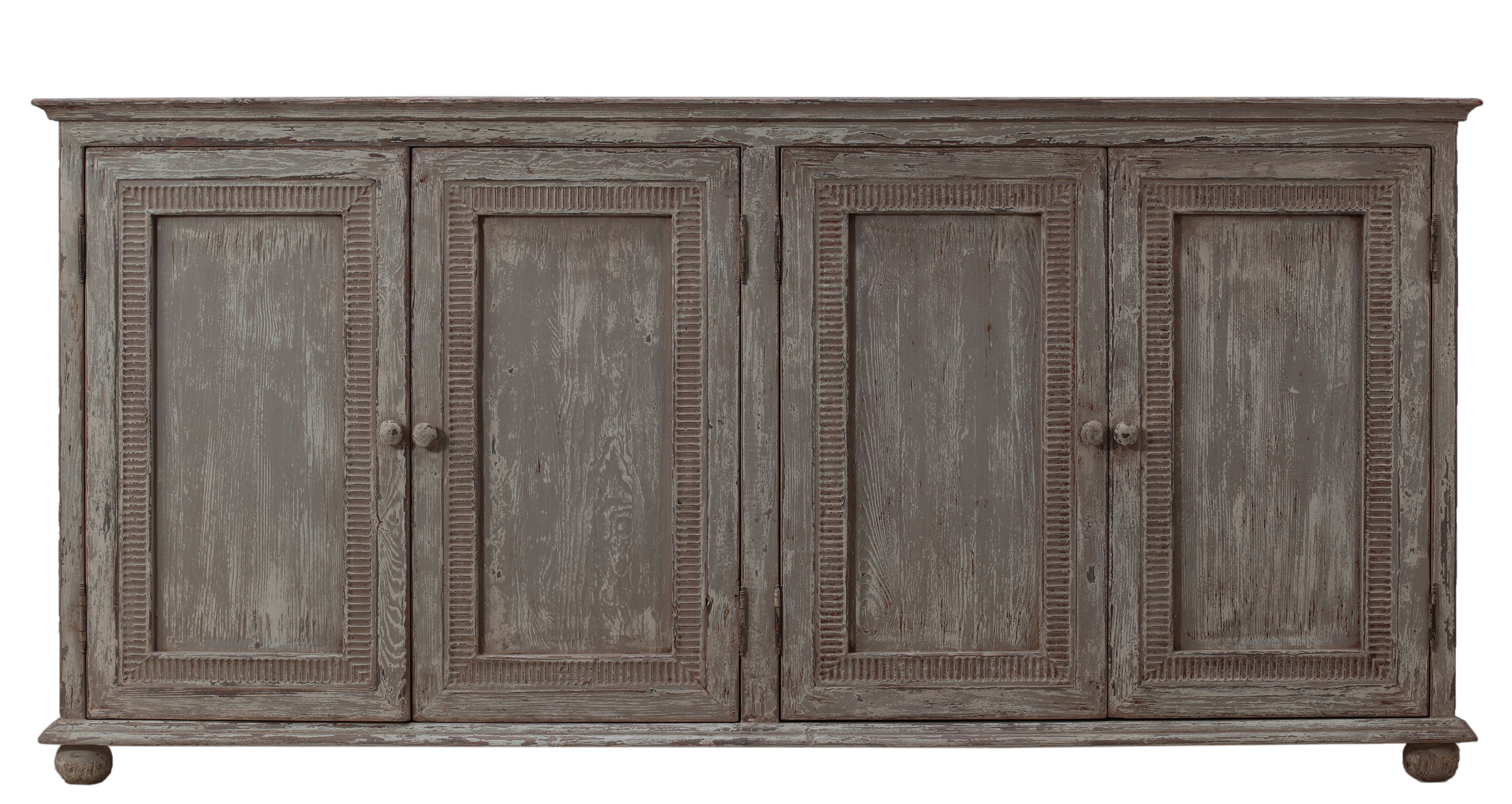Pie Crust Door Sideboard, Cabinets & Sideboard by Sarreid, 76" length x 22" width x 36" height View 4