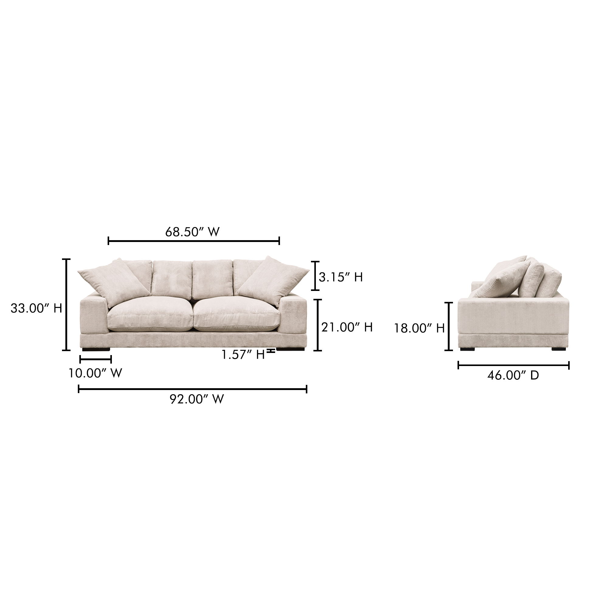 Plunge Sofa Cappuccino large image 