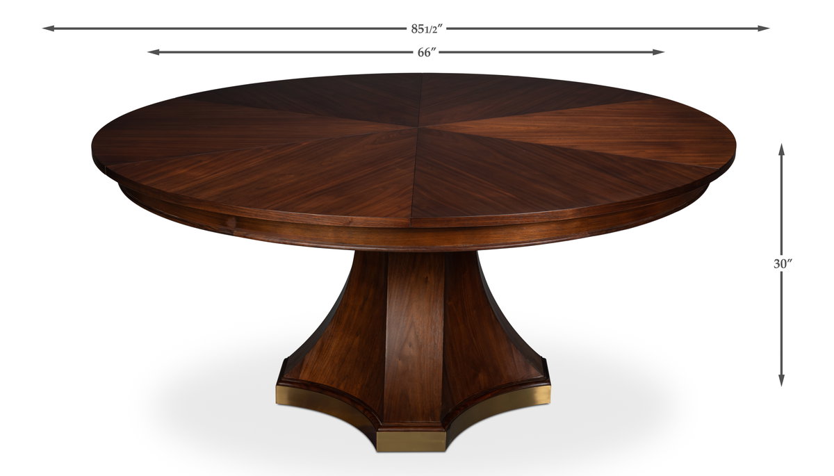 Chelsea Jupe Dining Table Large, by Sarreid, 5'6" length x 5'6" width x 2'6" height View 10