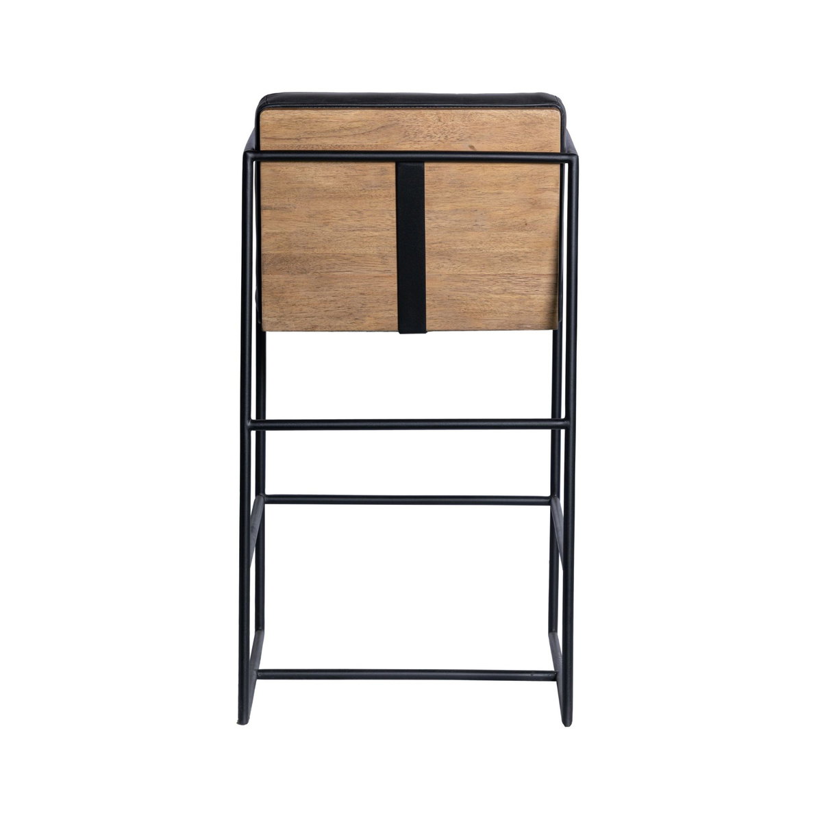 Stamford Backless 36in Seat Counter Stool | Black Leather with Metal, Counter & Bar Stool by Mercana, 18.7" length x 22.6" width x 36" height View 6