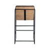 Stamford Backless 36in Seat Counter Stool | Black Leather with Metal, Counter & Bar Stool by Mercana, 18.7" length x 22.6" width x 36" height thumbnail 6
