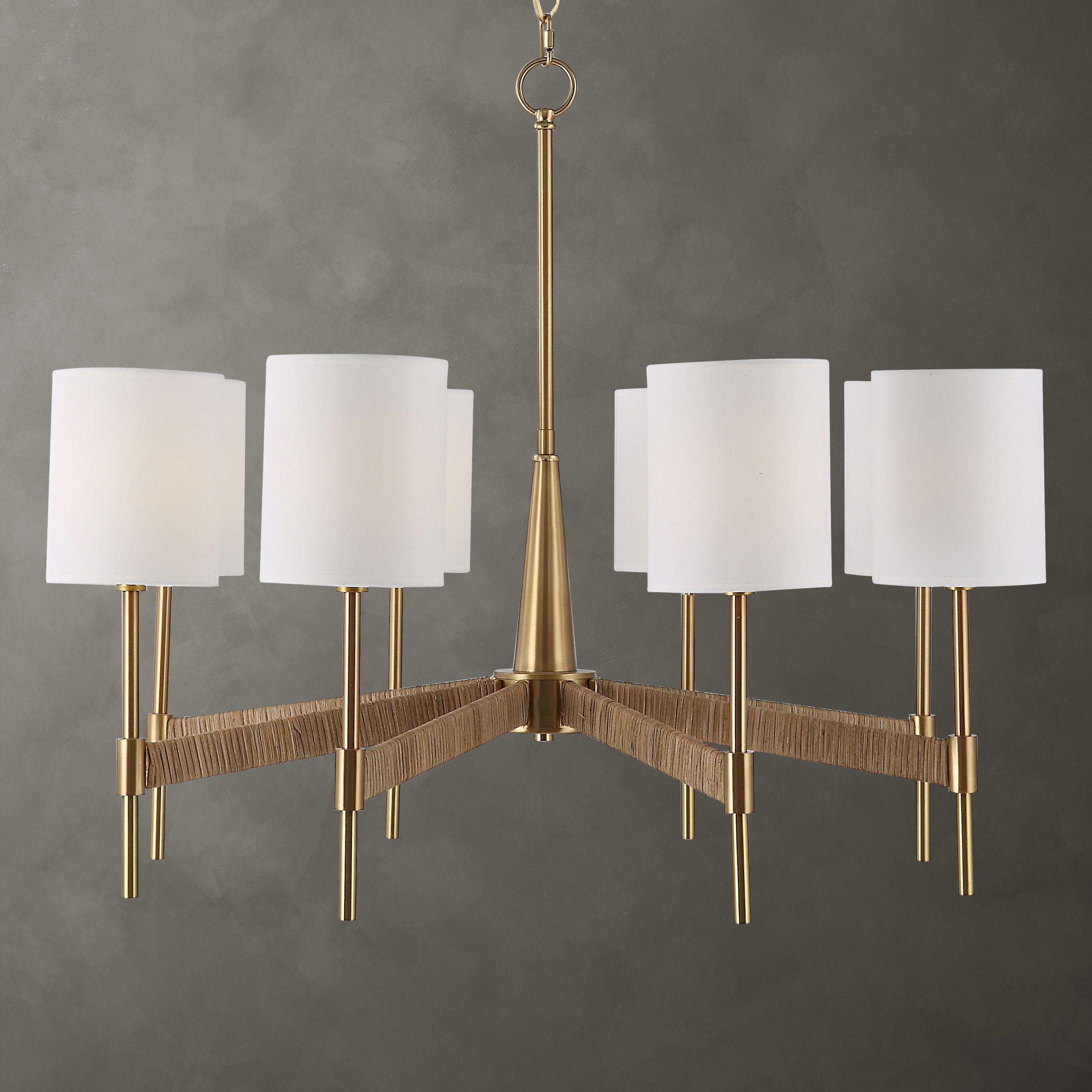 Lautoka Rattan 8 Light Chandelier large image 