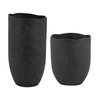 Komorebi Indoor-Outdoor Black Vases Set/2, by Uttermost, 9" width x 17" height x 9" depth thumbnail 1