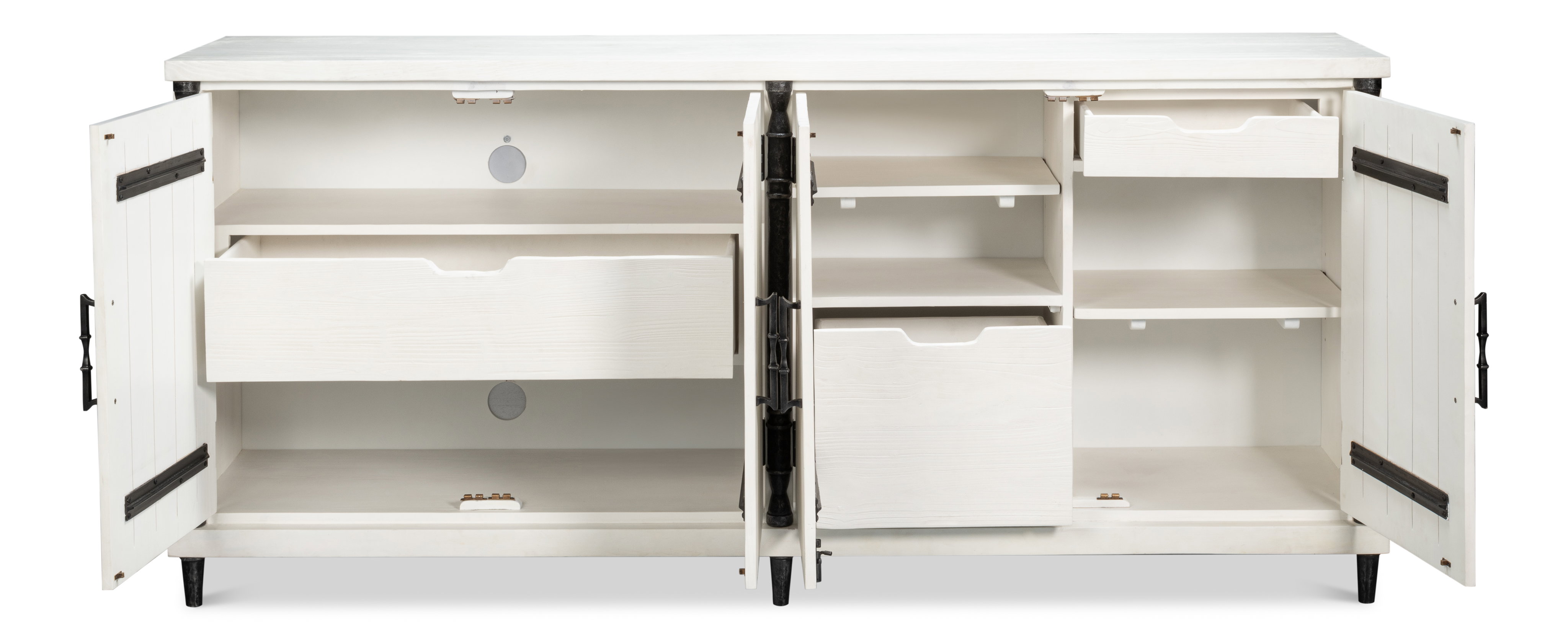 Elegance Credenza, Cabinets & Sideboard by Sarreid, 80" length x 19" width x 36" height View 9