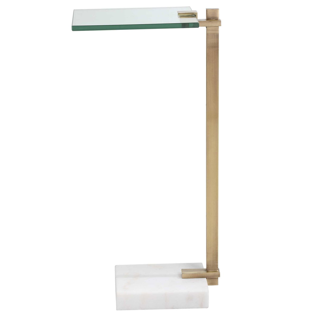 Butler Brass Accent Table, Side & End Table by Uttermost, 11" width x 23.5" height x 8" depth View 6
