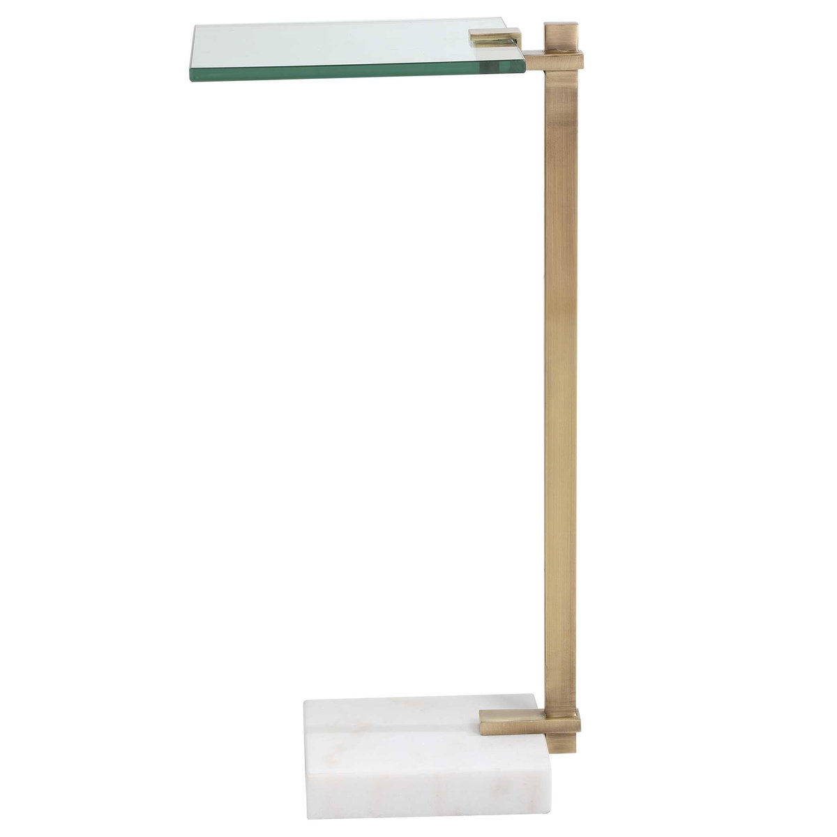 Butler Brass Accent Table, Side & End Table by Uttermost, 11" width x 23.5" height x 8" depth View 6
