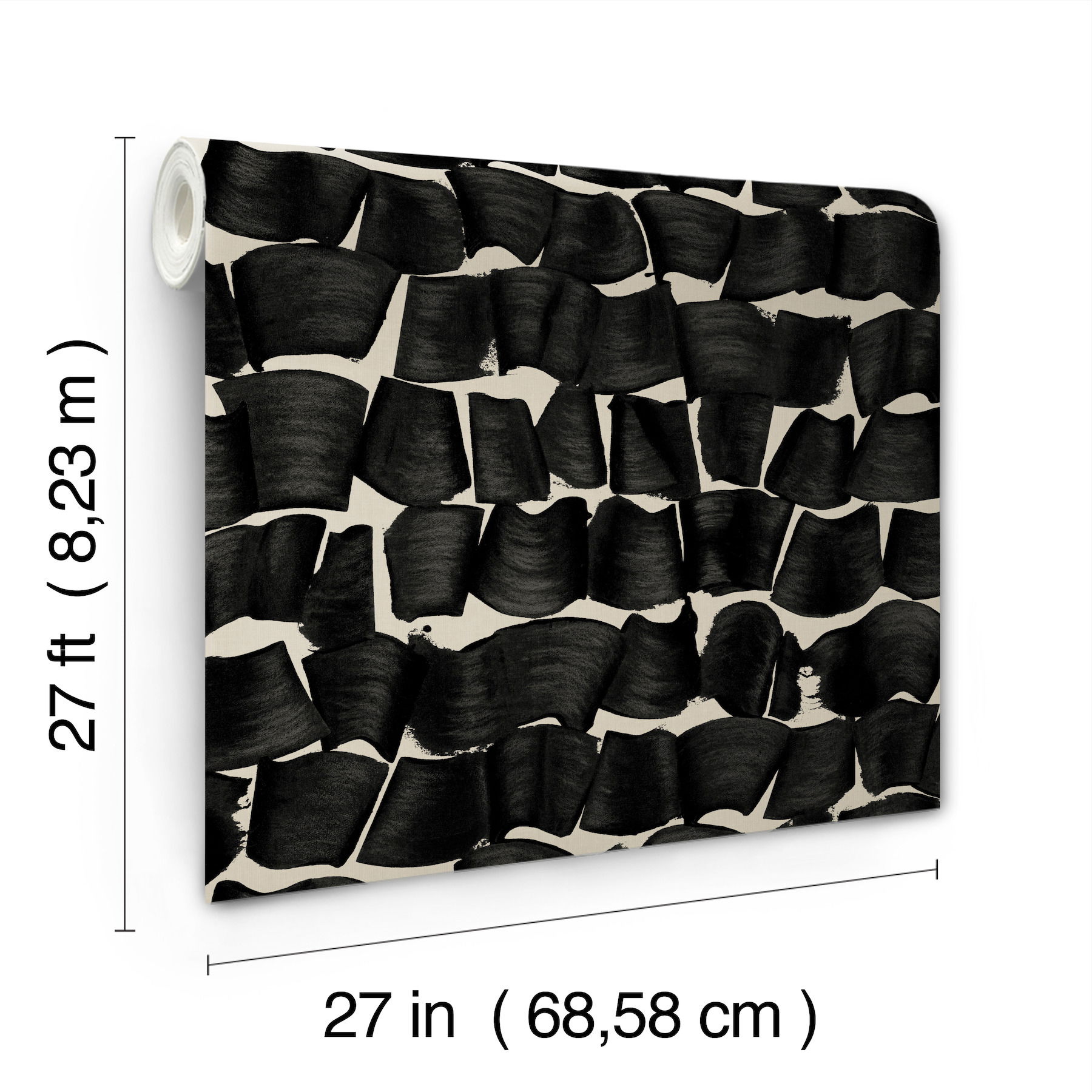 Brushed Ink Black Wallpaper large image 
