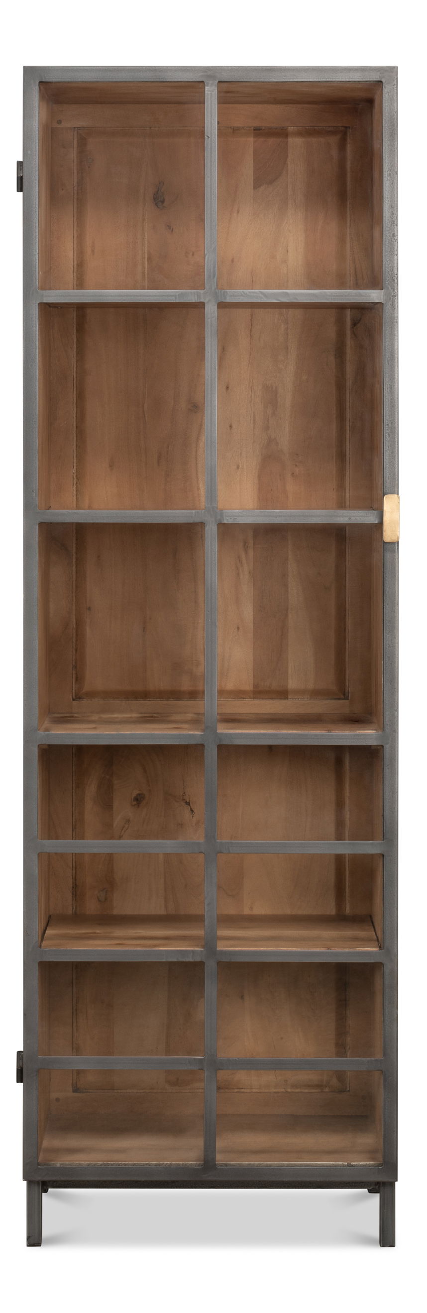 A Gem Of A Handle Display Cabinet, Left, Shelving & Bookcase by Sarreid, 24" length x 14" width x 75" height View 2