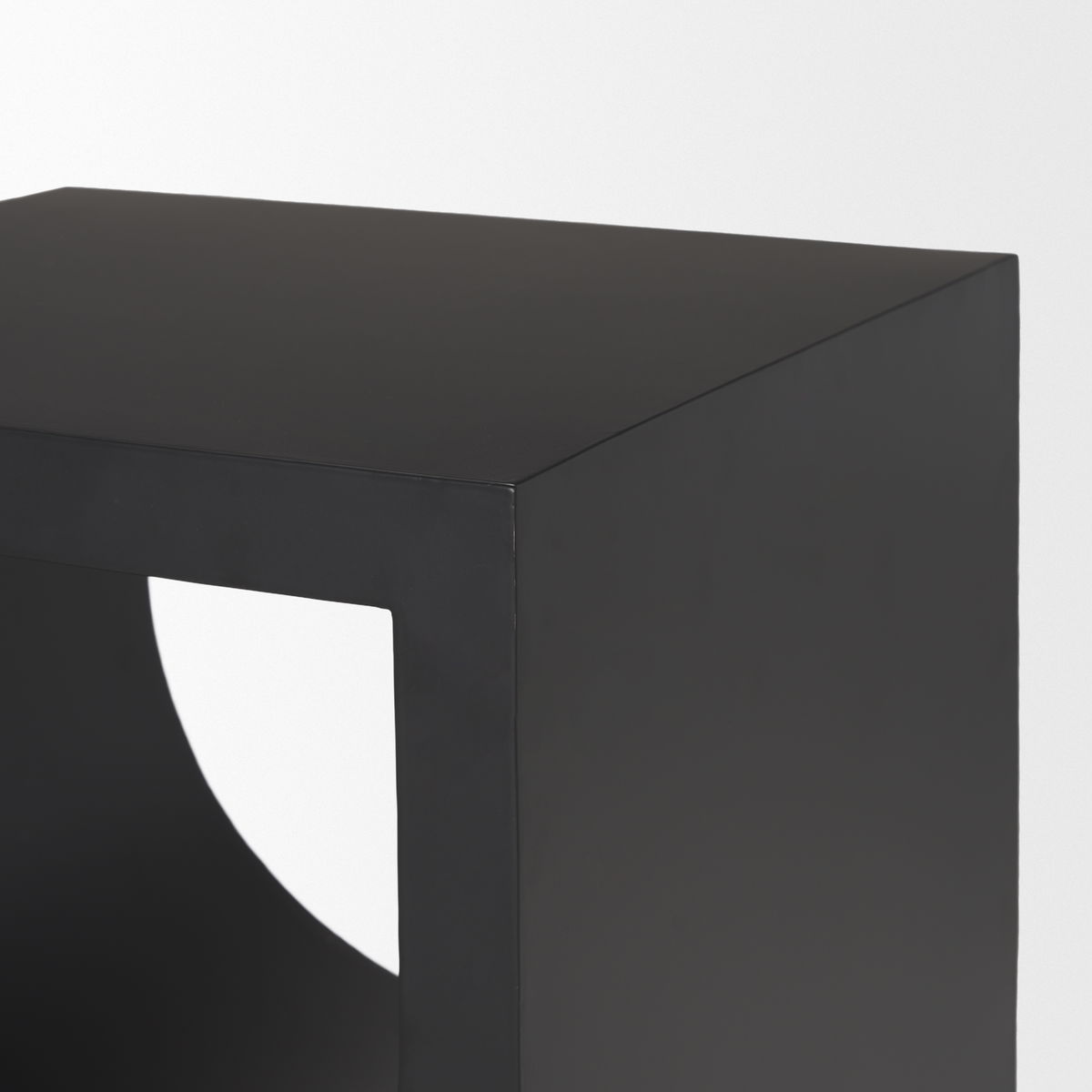 Sobi Matte Black Square Metal Side Table, Side & End Table by Mercana, 17" length x 17" width x 22" height View 7
