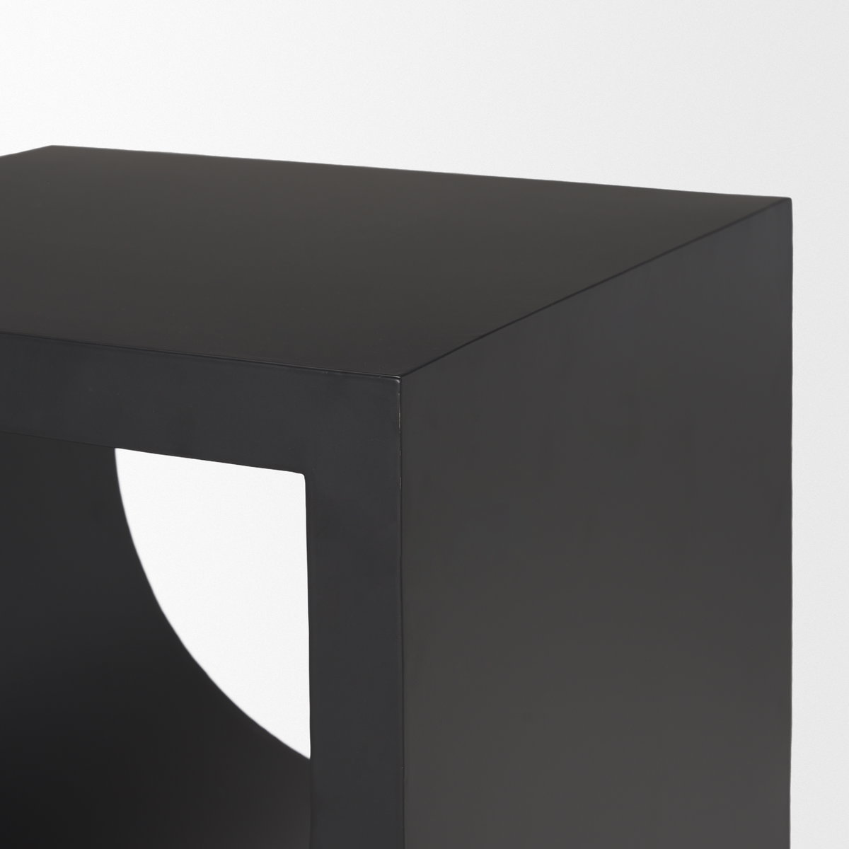 Sobi Matte Black Square Metal Side Table, Side & End Table by Mercana, 17" length x 17" width x 22" height View 7