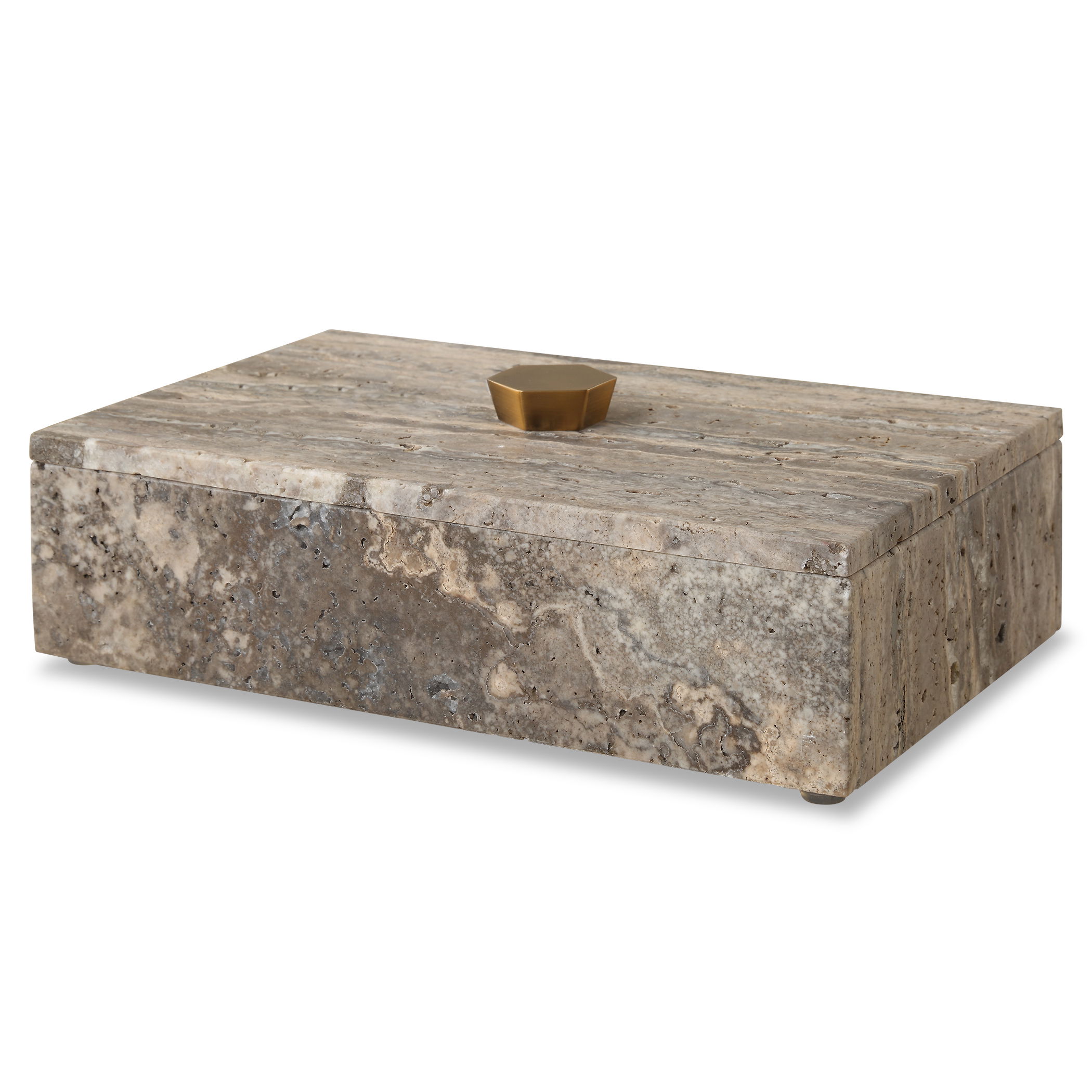 Griseus Travertine Stone Box large image 