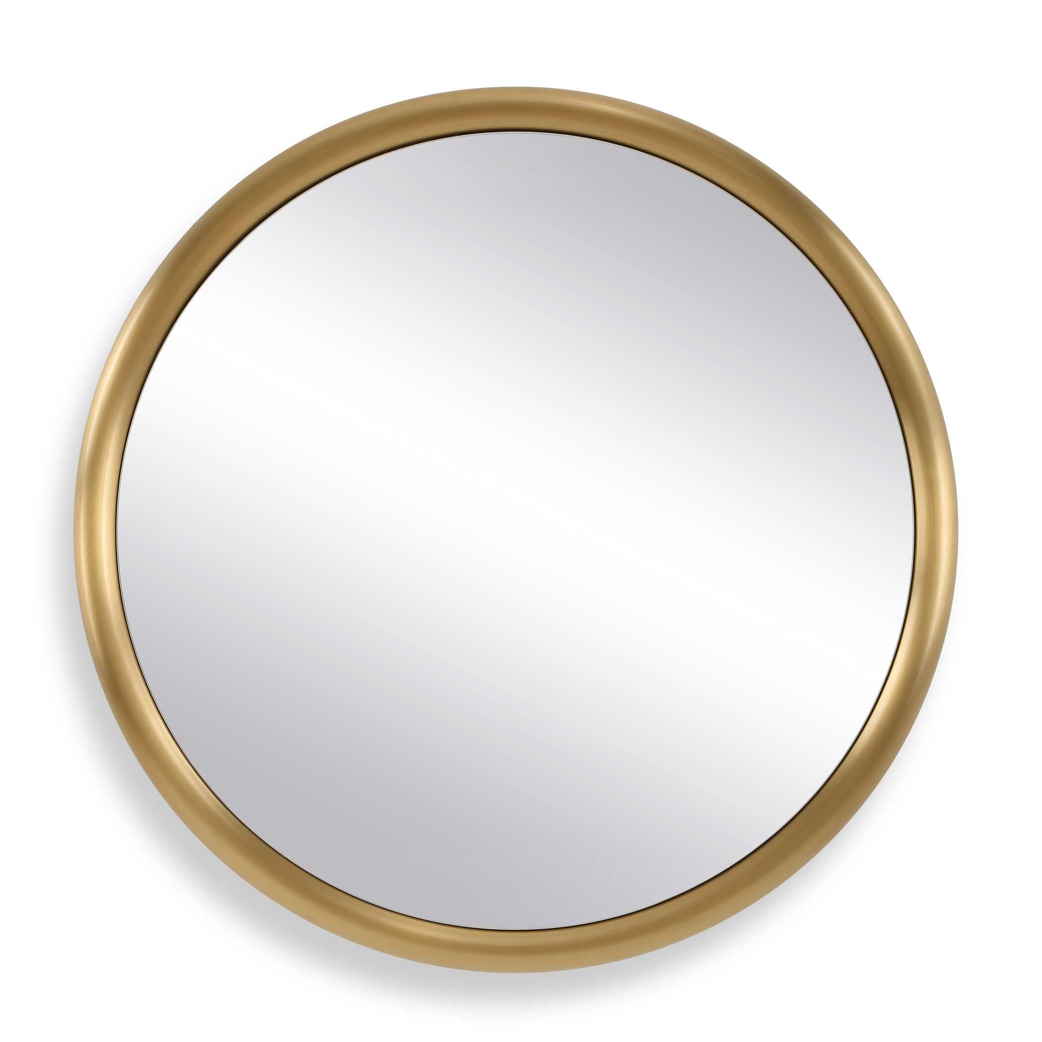 Atkinson Modern Brass Round Mirror, by Uttermost, 35" width x 35" height x 2" depth View 1