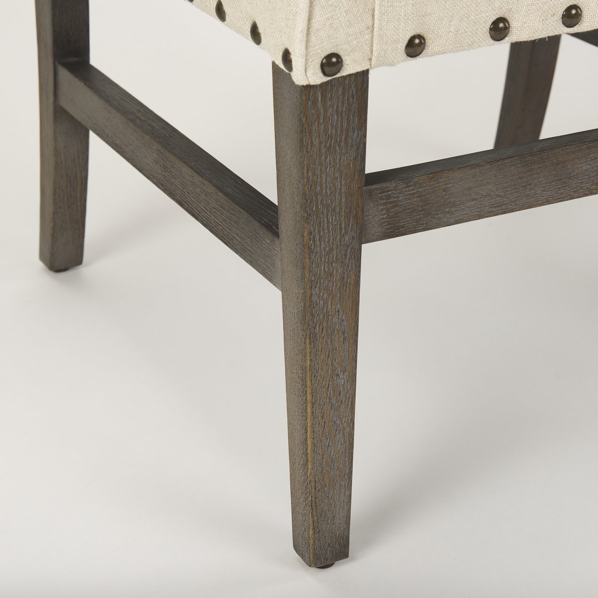 Kensington High-Back Dining Side Chair | Cream Fabric with Wood, Dining Chair by Mercana, 22.25" length x 23.25" width x 39.5" height View 13