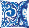 Global Blues Accent Pillow, Decorative Pillow by Surya, 18" length x 18" width thumbnail