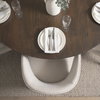 Terra 60' Round Pedestal Dining Table | Modern | Dark Brown Wood | Seats 6, by Mercana, 60" length x 60" width x 30" height thumbnail 3