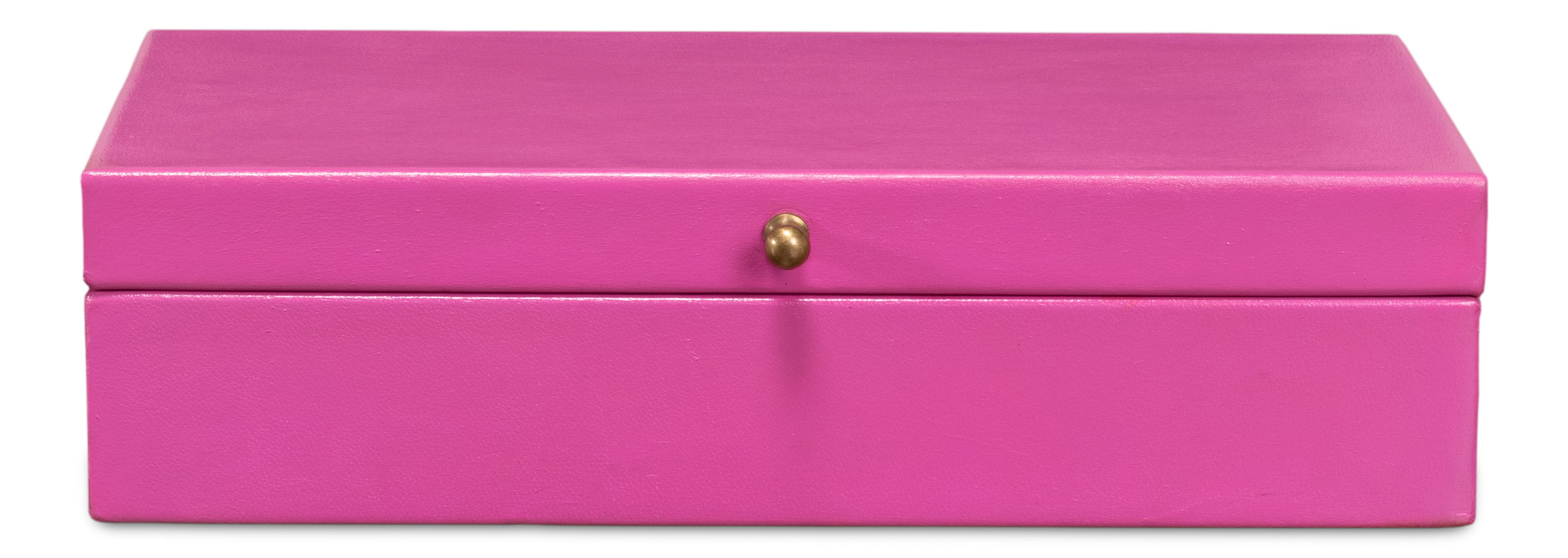 Gatsburg Shagreen Box, Pink, Set Of 2, Decor by Sarreid, 12" length x 6" width x 3" height View 2