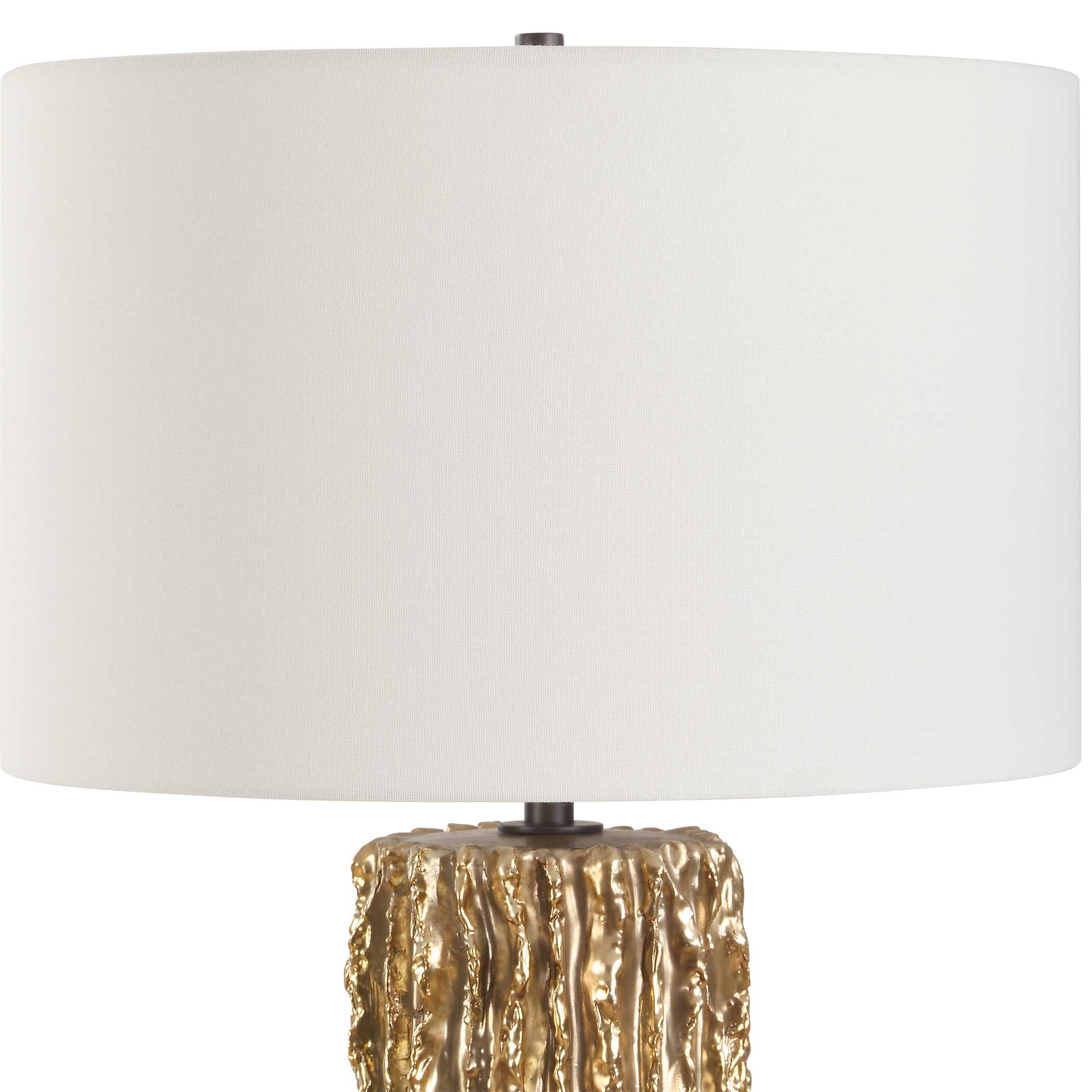 Echo Golden Table Lamp, by Uttermost, 16" width x 27.75" height x 16" depth View 4
