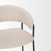 Carolyn Counter Stool with Oatmeal Fabric & Matte Black Metal, Counter & Bar Stool by Mercana, 19.29" length x 20.4" width x 35.8" height thumbnail 9
