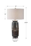 Olesya Swirl Glass Table Lamp, by Uttermost, 1'4" width x 2'6.25" height x 1'4" depth thumbnail 3