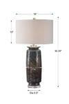 Olesya Swirl Glass Table Lamp, by Uttermost, 16" width x 30.25" height x 16" depth thumbnail 3