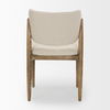 Cline Cream Fabric Upholstered and Light Brown Wood Dining Chair thumbnail 8