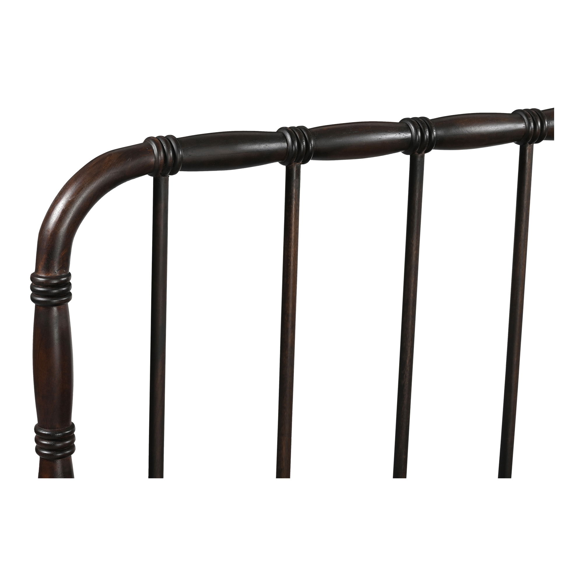 Vivian King Bed Dark Brownn, by Moe's Home, 79" width x 45" height x 84.45" depth View 9