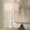 Mayme White Table Lamp, by Uttermost, 17" width x 37.5" height x 10" depth thumbnail 2