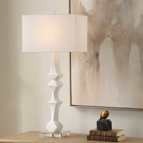 Mayme White Table Lamp