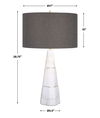 Citadel White Marble Table Lamp, by Uttermost, 17" width x 28.75" height x 17" depth thumbnail 3