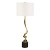Spiraling Cordless Brass Buffet Lamp, Table Lamp by Uttermost, 13" width x 35" height x 13" depth thumbnail 4