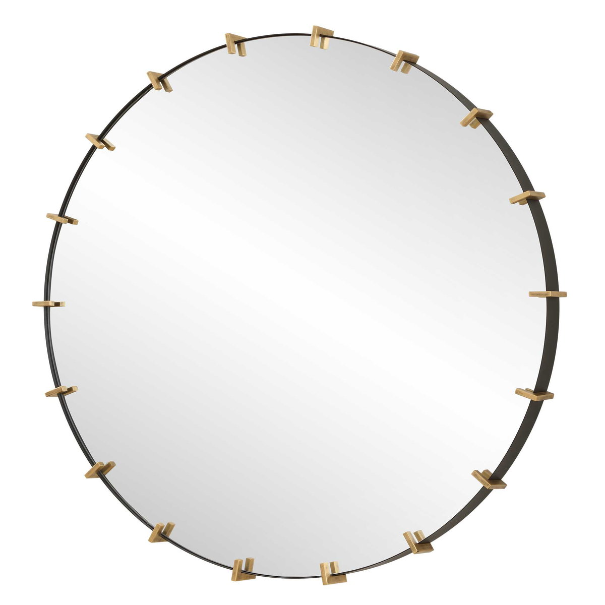 Pali Industrial Round Mirror, by Uttermost, 3'7.11" width x 3'7.11" height x 2.56" depth View 5