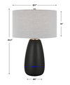 Twilight Satin Black Table Lamp, by Uttermost, 1'5" width x 2'3.25" height x 1'5" depth thumbnail 3