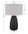 Twilight Satin Black Table Lamp, by Uttermost, 17" width x 27.25" height x 17" depth thumbnail 3