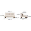 June Sofa Oatmeal, Sofas & Sectional by Moe's Home, 70" width x 30" height x 40" depth thumbnail 12