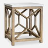 Catali Stone End Table, Furniture by Uttermost, 22" width x 26" height x 22" depth thumbnail 1