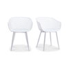 Piazza Outdoor Chair White - Set Of Two, Dining Chair by Moe's Home, 23.5" width x 31.5" height x 22.5" depth thumbnail 1