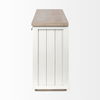 Fairview III Solid Wood Brown Top & White Frame 4 Cabinet Door Sideboard thumbnail 3