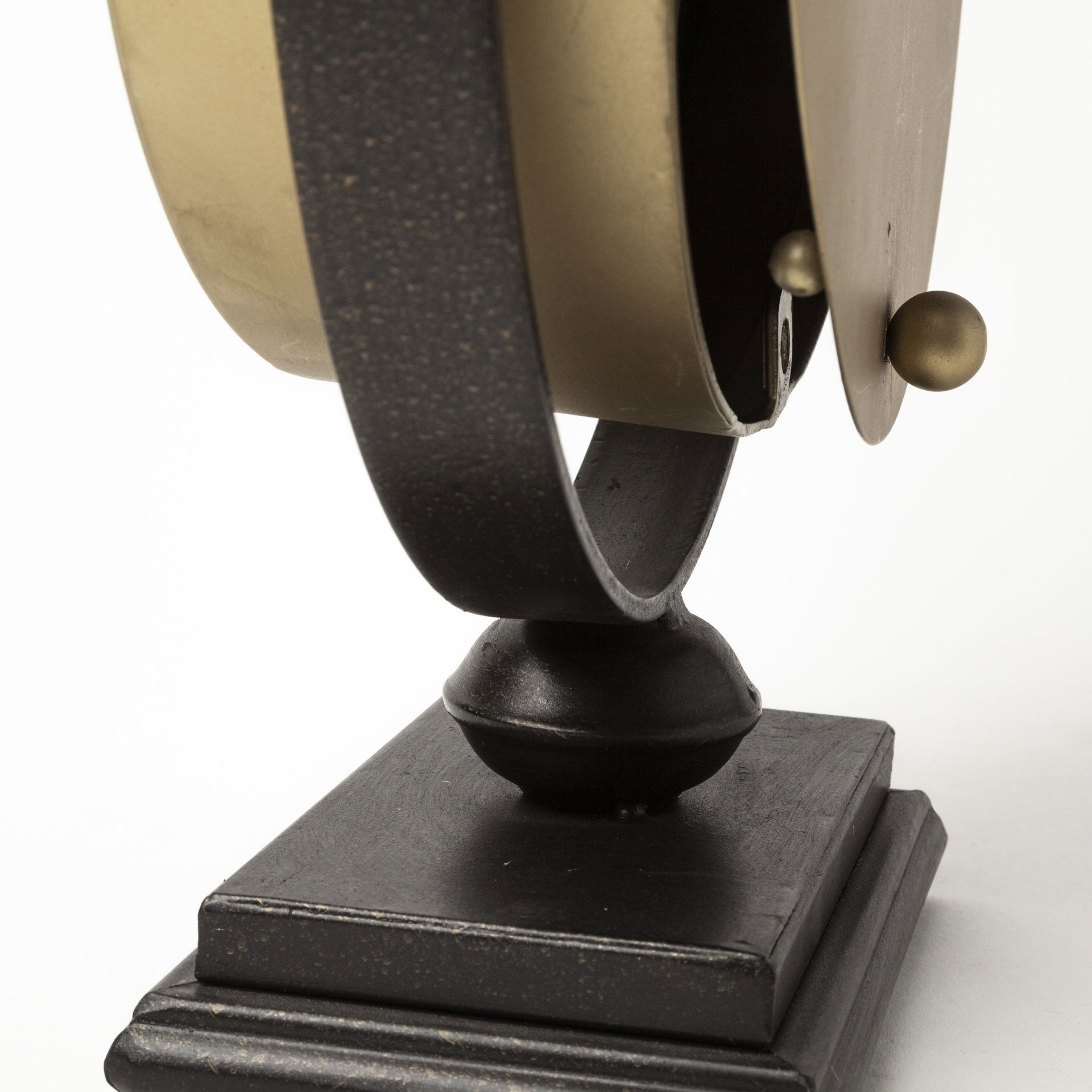 Houston Gold Metal Half Moon Base Table Clock, by Mercana, 4" length x 12" width x 13" height View 12