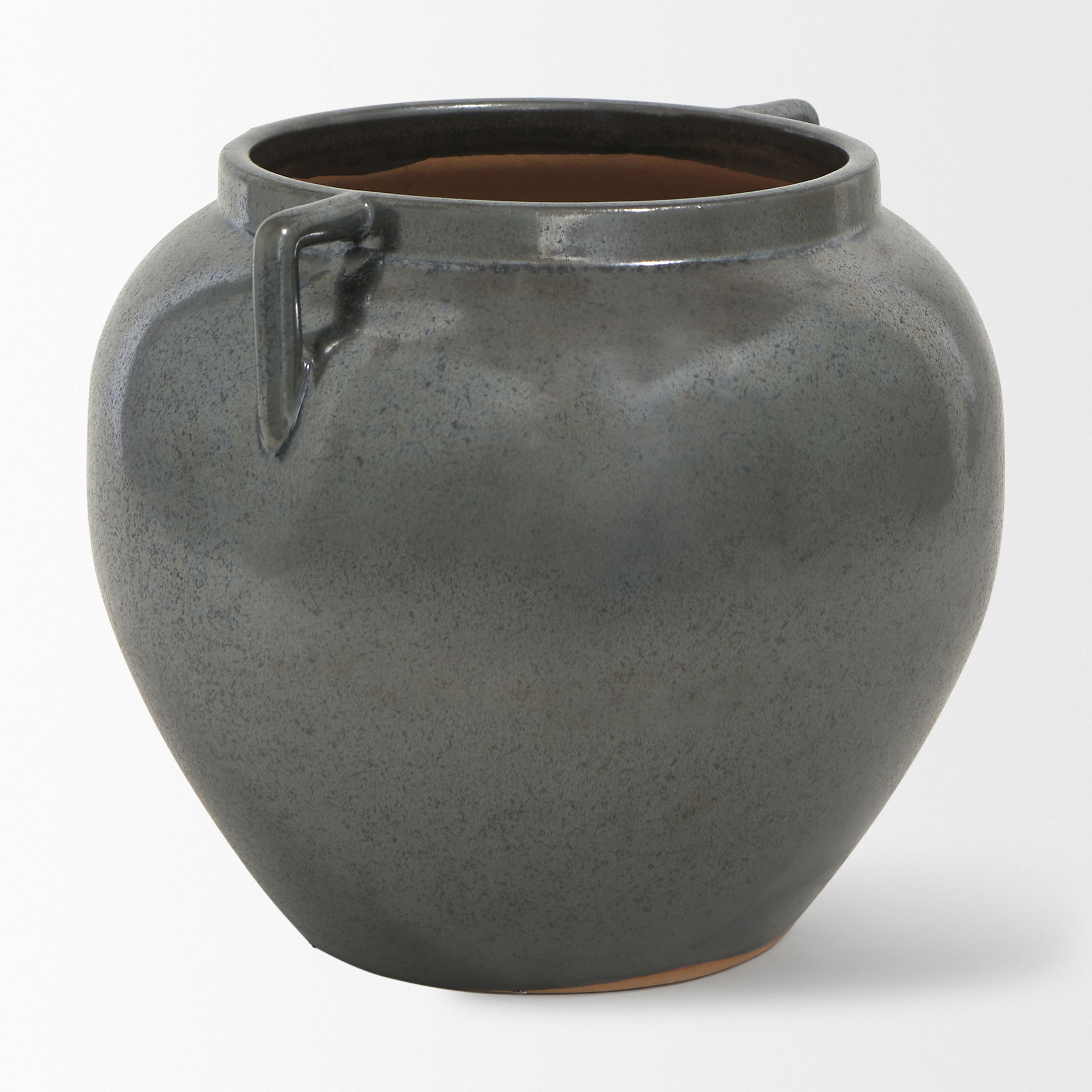 Kora Short Dark Metallic Double Ear Vase large image 