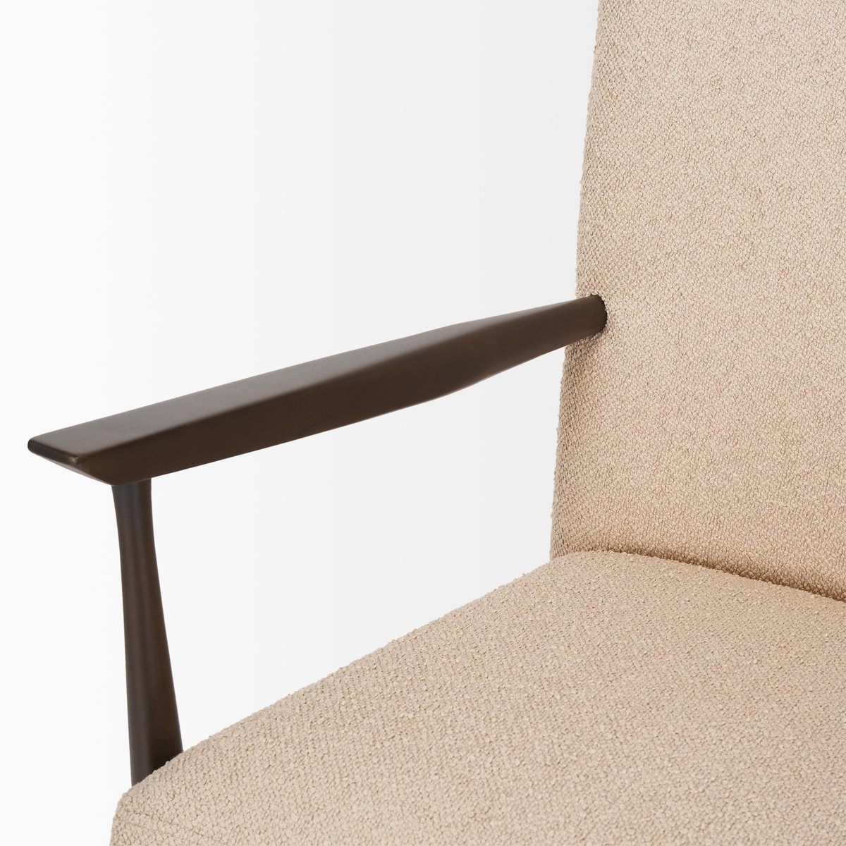 Argent Beige Boucle Accent Chair, by Mercana, 30" length x 29" width x 38" height View 9