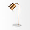 Sanderson (21.8'H) Gold Metal Shade White Marble Base Table Lamp thumbnail 3