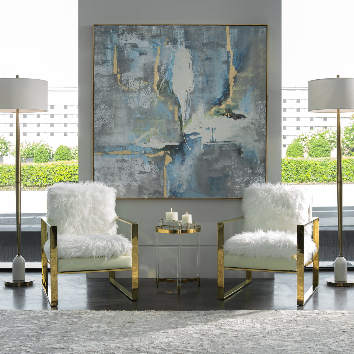 Meditation Modern Art, by Uttermost, 61" width x 61" height x 1.75" depth View 6