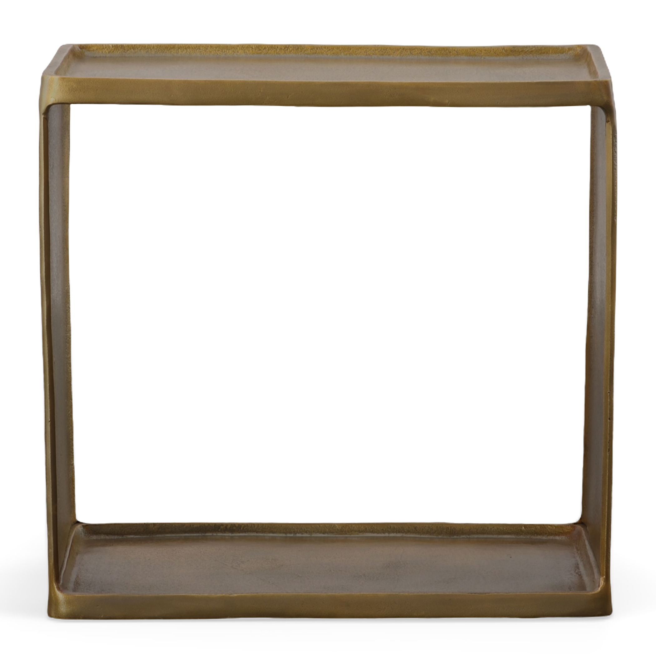 Derwent Antique Brass Side Table, Furniture by Uttermost, 20" width x 19" height x 12" depth View 1