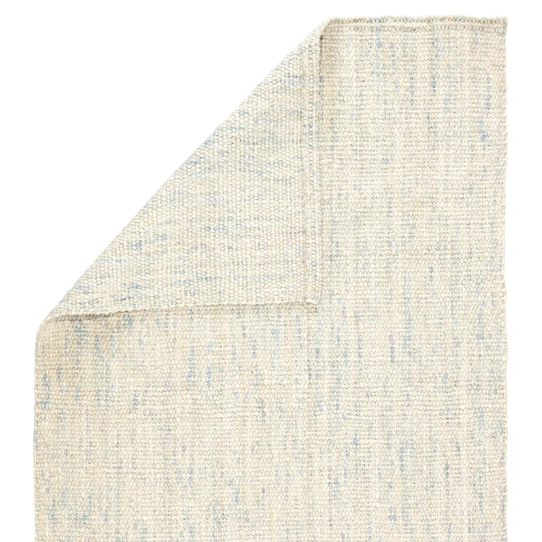 Rutledge Natural Solid Ivory/ Blue Area Rug (5'X8') large image 