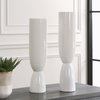 Kimist White Vases Set/2, by Uttermost, 4.5" width x 20" height x 4.5" depth thumbnail 2