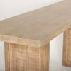 Grier 65' Light Brown Solid Wood with Cane Console Table, by Mercana, 65" length x 16" width x 29" height thumbnail 7